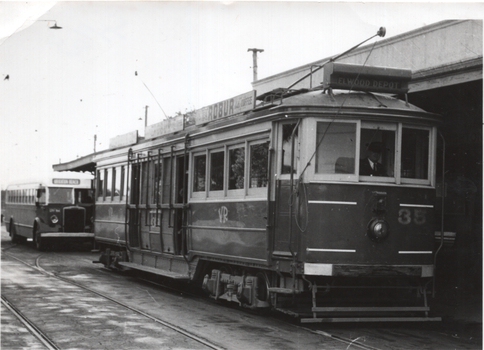 St Kilda Station - tram 35 and half cab bus