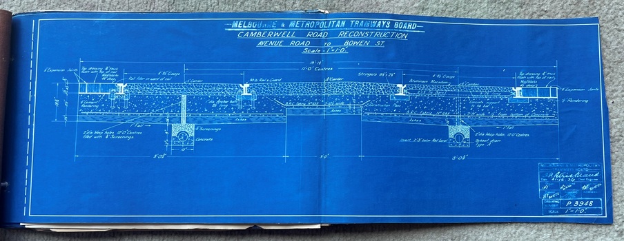 Track crossections drawings - sample page 1