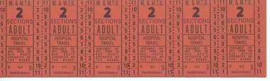 Hospital travel tickets - 2 sections