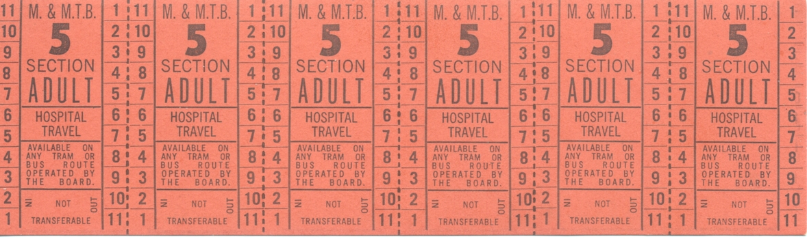 Hospital travel tickets five sections