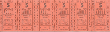Hospital travel tickets five sections