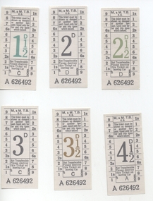 Set of  6 replica MMTB tickets used by "The Connies"
