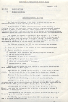 "Student Conductors' Training"