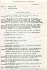 "Student Conductors' Training"