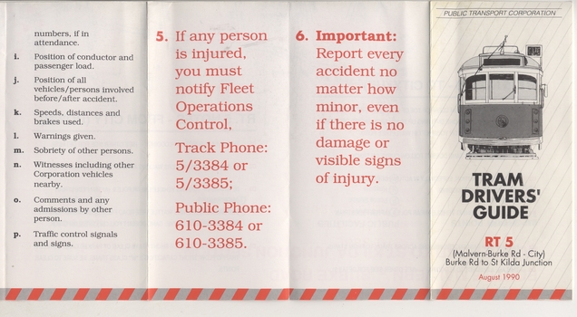 "Tram Drivers' Guide RT 5"