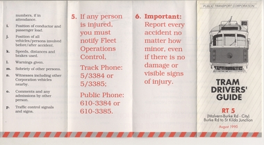 "Tram Drivers' Guide RT 5"