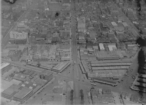 intersection of Elizabeth and Victoria Streets from the North, c1920,