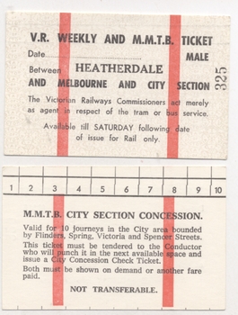 Three VR and MMTB weekly ticket