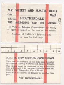 Three VR and MMTB weekly ticket