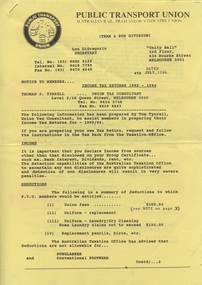 "Income Tax Returns 1995 - 1996"