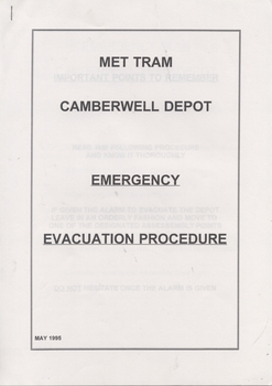 "Camberwell Depot Emergency Evacuation Procedure"