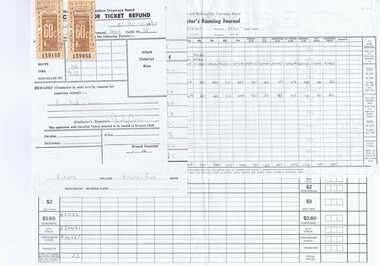 "Application for ticket refund", "Supplementary Running Journal", "Conductor's Pay In slip", "Conductor's Running Journal", "Weekly Record of Conductor's Ticket Outfit"