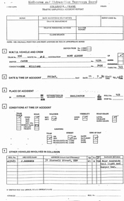 Document - Form/s, Melbourne & Metropolitan Tramways Board (MMTB), "Collisions - Trams", c July 1980