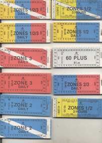 Set of  11 blocks of The Met Daily or hourly tickets