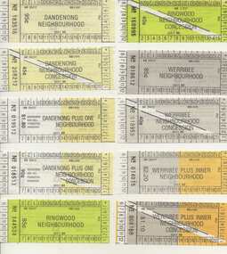 Set of  21 The Met Neighbourhood tickets