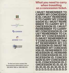 "What you need to carry when travelling on a concession ticket"