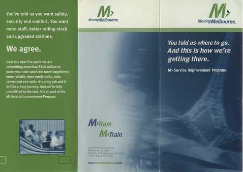 "Moving Melbourne - You told us where to go.  And this is how we're getting there"