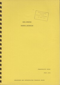 "East Preston Tramway Extension - Feasibility Study July 1976"