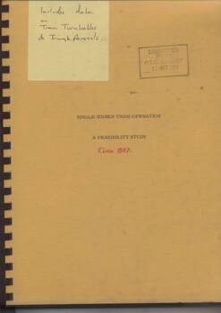 "Single-ended tram operations - a Feasibility study"
