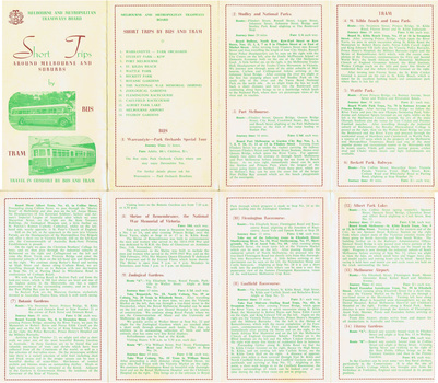 "Short Trips around Melbourne and Suburbs by Bus and Tram"