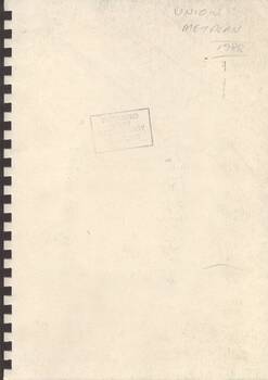 "Union Metplan - Public Transport Unions / VHTC submission to Government on Metplan August 1988"