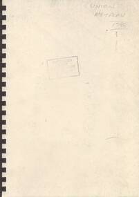 "Union Metplan - Public Transport Unions / VHTC submission to Government on Metplan August 1988"