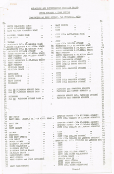 "MMTB Route Numbers - Tram Routes - Commencing as from Sunday, 1st November 1970"