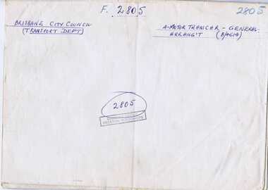 "Brisbane City Council - Four motor tramcar General Arrangement - 504-"