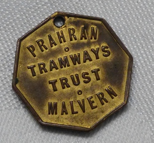 Functional object - Badge, Prahran & Malvern Tramway Trust (PMTT), 1910's