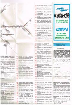 "Melbourne Transport Services Map - Tram, Train and Bus Services"
