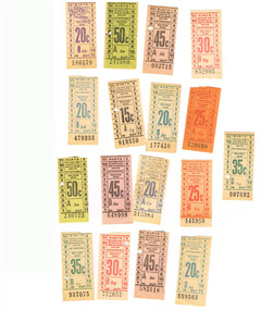 Set of MMTB Tram tickets