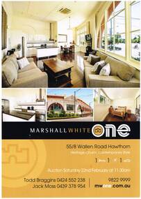 Ephemera - Auction Brochure, Marshall White One, Feb. 2014