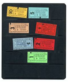 Set of seven prepaid MMTB tickets