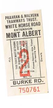 Reproduction of a PMTT 2 pence 1916 ticket
