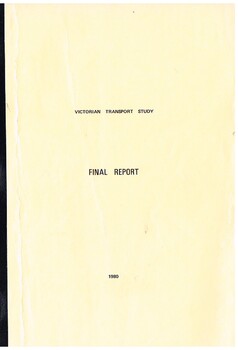 "Victorian Transport Study - (The Lonie Report)"