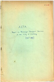 "AETA Report on Passenger Transport Services of the City of Geelong