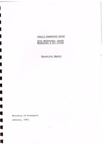"Public Transport Study - Port Melbourne, South Melbourne and St Kilda - Executive Report"