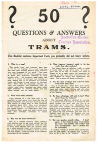 "50 Questions and Answers about Trams"