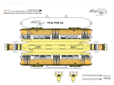 Leisure object - Cardboard Model Tram, Transit Graphics, 2003
