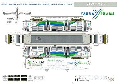 Leisure object - Cardboard Model Tram, Transit Graphics, 2003