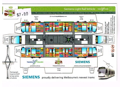 Combino printed for the 100 years of Electric Trams