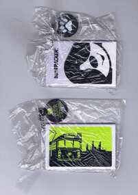Set of two white moulded plastic holder or ticket wallets to hold a Myki or similar card