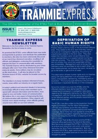 "Trammie Express - Issue 1 - 25/7/2013"