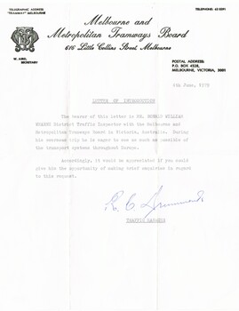 "Letter of Introduction"