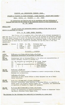 "Syllabus of Training for Staff Signalman - Ticket Examiner - Relief Depot Staff"