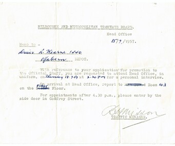 MMTB. to Driver R. Wearne, 1440
