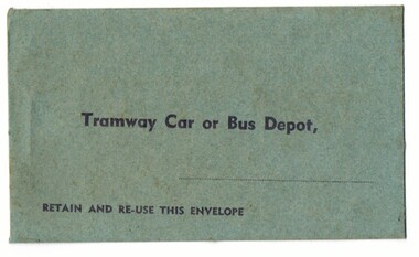 Document - Envelope/s, Melbourne & Metropolitan Tramways Board (MMTB), 1940's?