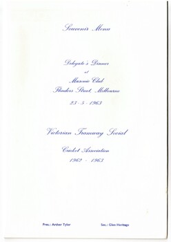 "Souvenir Menu"