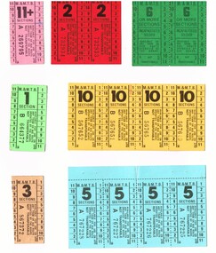 Set of seven prepaid MMTB tickets
