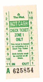 "Check Ticket Zone 1 Only"